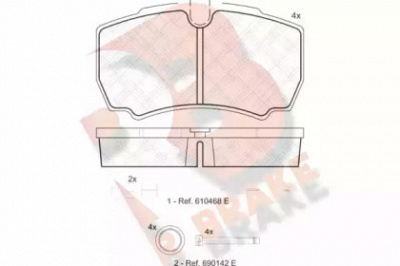 R BRAKE rb1640117 -  Комплект тормозных колодок, дисковый тормоз